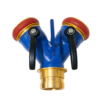 Volla 2.5MPa Répartiteur de Tuyau d'Incendie Stabilisateur de Débit en Aluminium Forgé 6061, Diviseur d'Eau à 2 Voies, Vanne en Y Anti-Coup de Frein d'Eau, Joints PTFE