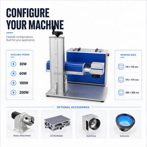 Machine de marquage laser à fibre de bureau 30W/50W/100W pour la gravure de métaux et de bijoux <span class=keywords><strong>en</strong></span> or avec source JPT MOPA - Product Image 5
