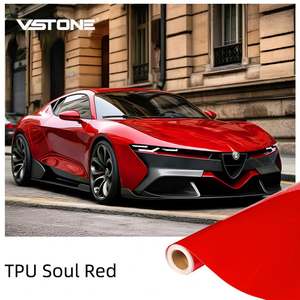 ฟิล์มเปลี่ยนสีรถยนต์ PVC ไวนิลแบบม้วนเต็มคัน คุณภาพพรีเมียม ป้องกันรอยขีดข่วน ซีรีส์สีแดงเมทัลลิกสุดสดใส คุณภาพสูง - Product Image 1