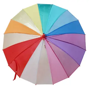 19 Zoll * 8k Auto Open bunte mehrfarbige Kinder PVC Regenschirm