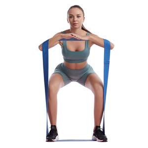 Bande de résistance bleue dégradée, épaule ouverte, beauté du dos, activation de la forme, entraînement de la force des hanches, bande élastique - Product Image 3