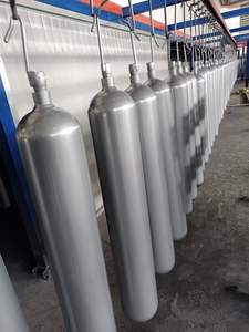 Cylindre vide en fréon R23 argenté de 12 L, sans soudure, ISO9809, 150 BAR, avec bouchon de valve et poignée - Product Image 5