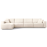 Canapé modulaire en tissu au design minimaliste italien, ensemble de canapés sectionnels, taille personnalisable, coussin en éponge doux et moelleux pour hôtel