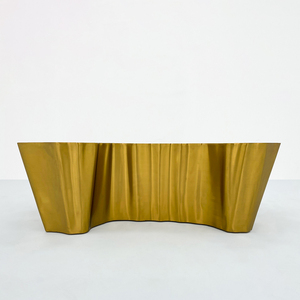 Table basse de luxe industrielle contemporaine en acier inoxydable doré, modèle BOCA-CT-01-EDEN GOLD, de la gamme haut de gamme Factory Outlet. - Product Image 4