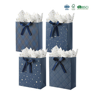 Low Price Elegant Luxury Design Eco-Friendly Biodegradable Compostable Paper Shopping Bags No Logo