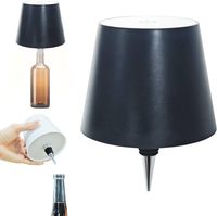 Lampe de table LED rechargeable portable RGB flexible en forme de bouchon de bouteille, à intensité variable et commande tactile, pour fête, vente en gros