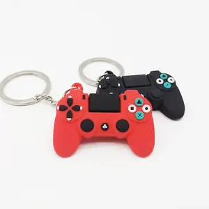 도매 사용자 정의 디자인 창조적 인 선물 PVC 고무 펜던트 게임 컨트롤러 열쇠 고리 게임 패드 키 체인