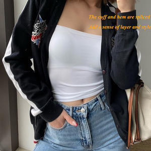 Womens <strong>Tops</strong> Ribbed <strong>Racer</strong> Back <strong>tank</strong> Knitted Sling Bra Vest Straight Shoulder Straps Padded Workout <strong>tank</strong> <strong>Tops</strong> for Women Athletics - Product Image 2