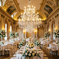 Lustre suspendu en cristal de luxe personnalisé pour salle de mariage, fête, hôtel, restaurant, événements d'anniversaire, décoration d'escalier, salon