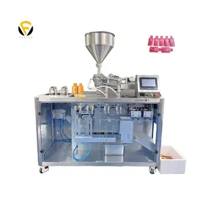 FillinMachine 2 Heads Probiotic Collagen Peptide Enzyme Liquid Drinks Paste Filling Prefabricated bags Doypack Packing Machine