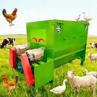 Mélangeur d'aliments pour animaux agricoles à double axe, grande capacité, pour paille et ensilage, à usage sec et humide, pour bovins et ovins