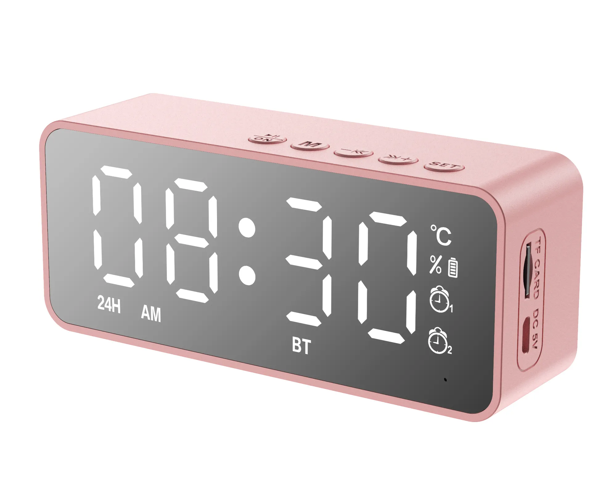 Nova moda G-50S alto-falantes sem fio despertador digital rádio FM despertador duplo BT alto-falante suporte cartão TF