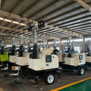 5m tay đẩy tay nâng tháp chiếu sáng di động 7M tay nâng Trailer di động tháp Chiếu Sáng 9M tự động nâng tháp chiếu sáng - Product Image 5