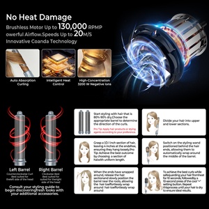 Cepillo Secador de Pelo Largo Multifuncional 5 en 1 <span class=keywords><strong>HS05</strong></span>, Rizador de Pelo, Herramienta de Peinado - Product Image 2