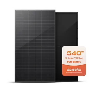 Mate semua Panel surya kecil hitam 525W 530W 535W 540W cara terbaik untuk memasang Panel surya