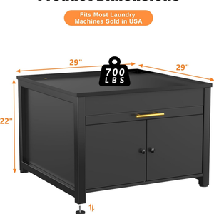 Armoire en MDF pour machine à laver avec rangement supplémentaire pour l'organisation de la buanderie - Product Image 2