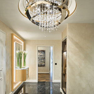 Arte decoración <span class=keywords><strong>centro</strong></span> <span class=keywords><strong>comercial</strong></span> cristal gota de agua prismas de proyecto led luz de la lámpara - Product Image 4