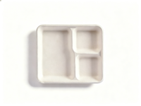 Assiettes jetables compostables en pulpe de papier pour service à emporter