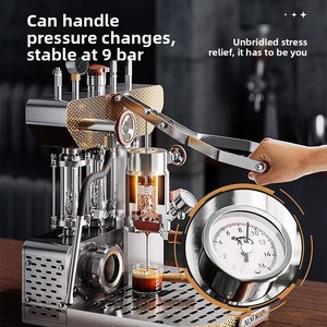 Machine à café semi-automatique à pression manuelle ALMKOPi 6S, pression variable, pour usage domestique et commercial, style italien, avec poignée de traction - Product Image 3