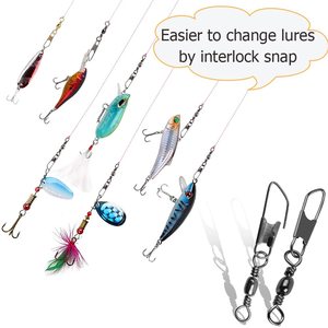 Lot de 50 accessoires de pêche pivotant à baril, équipement de pêche de qualité supérieure, à connexion rapide, seau de leurre de pêche pivotant <span class=keywords><strong>Snap</strong></span> - Product Image 5