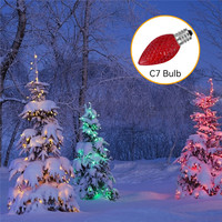 Nouveauté : Ampoules LED C7 Multicolores à Facettes avec Capteur, Lumières de Noël, 2700K Blanc Chaud, Décoratives Résidentielles, Filament SMD E12
