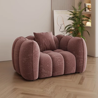 Canapé-lit en forme de citrouille à une place, nouveau style, en gros, avec rembourrage en éponge et tissu pour salons, appartements et hôtels