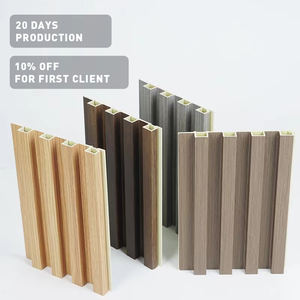 Aveno ผนังพื้นหลังในร่มสี่ร่องแผ่นไม้อัดไม้วีเนียร์แผ่นไม้ WPC แผงตะแกรงผนังกันน้ำโครงการโรงแรมห้องน้ำ - Product Image 1