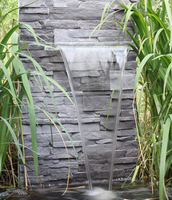 Fontaine murale de bec d'eau de cascade artificielle en acier inoxydable personnalisée