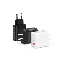Chargeur rapide HNT 20W GaN USB-A+Type C avec port PD, adaptateur secteur pour iPhone 16 avec prise UK/US/EU/JP, charge rapide ODM/OEM