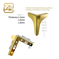 Moderne Goldene T-förmige Metall-Sofabeine 8cm/10cm/13cm/15cm T-Bein Stark und Robust für Wohnzimmer Schlafzimmer Outdoor