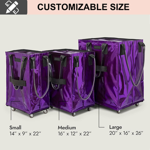 Sac de courses pliable et réutilisable avec roulettes, chariot de supermarché <span class=keywords><strong>pour</strong></span> les voyages et l'usage quotidien - Product Image 2