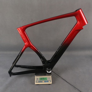 Full Carbon Fiber T1000 Black Red <b>Paint</b> Desgin Disc Road Bike <b>Frame</b> TT-X38 Tire 700X32C - Product Image 5