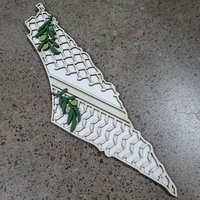 Carte de Palestine PAFU Jérusalem Souvenir Drapeau palestinien Art mural