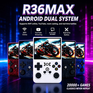 Nouvelle console de jeu portable R36 Max Pro avec grand écran de 4 pouces, puce Android, système double Android et Linux, Wifi, prise en charge de YouTube - Product Image 2