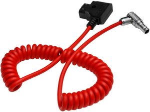 Câble d'alimentation enroulé ultra souple à 2 broches mâle-mâle à angle droit Alvin pour Teradek/SmallHD/Z-CAM/Blackmagic Pyxis - Product Image 5