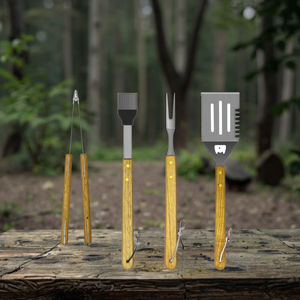 <span class=keywords><strong>Klear</strong></span> ชุดอุปกรณ์ย่างไม้3-5ชิ้นสำหรับปิ้งย่างกลางแจ้งตั้งแคมป์ชุดเครื่องมือย่างบาร์บีคิวทนความร้อนทำความสะอาดได้ง่ายสำหรับย่าง - Product Image 1