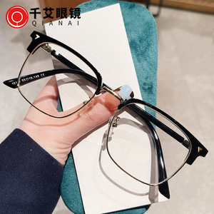 แว่นตาผู้ชายทรงสี่เหลี่ยมครึ่งกรอบ รุ่น H16178 เลนส์ป้องกันรังสียูวี AC P3 16178 ผลิตที่ไถโจว - Product Image 3