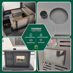 Poêle à <span class=keywords><strong>granulés</strong></span> Fangran 120ZB OEM ODM 16kW avec écran tactile WiFi, foyer intérieur à échange <span class=keywords><strong>de</strong></span> chaleur efficace pour cabane <span class=keywords><strong>de</strong></span> glamping et complexe hôtelier - Product Image 2