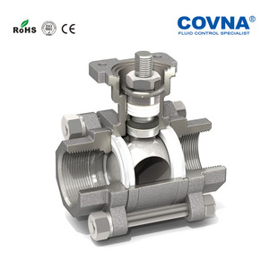 วาล์วมอเตอร์ COVNA DN25 1 นิ้ว สแตนเลสแบบสามชิ้น วาล์วบอลเกลียวไฟฟ้า AC220V มอเตอร์บอลวาล์ว - Product Image 5