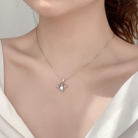Collier en forme de flèche de Cupidon en diamant taillé au Mozambique, style professionnel, pour femmes, chaîne croisée en argent sterling 925, 2,7 g, personnalisé et créatif