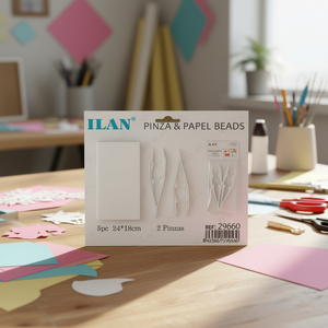 ILAN Perline di carta e pinzette 5 pz 24x18cm 2 pinzette Rif. 29660 - Product Image 3
