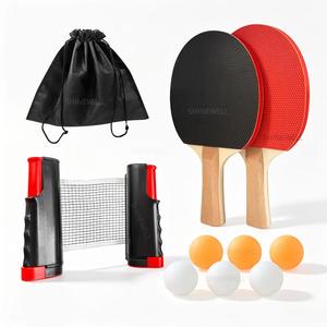 SHINEWELL Kit de ping-pong de voyage en gros, installation facile, filet rétractable à clipser, jeu de tennis de table léger et portable à vendre - Product Image 2