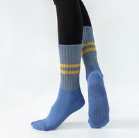 Calcetines de Yoga de Elasticidad Moderada para Pilates, Ajuste Ceñido, Antideslizantes, Color Personalizado, MOQ Bajo, Calcetines hasta la Pantorrilla