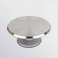 Plateau tournant pour gâteaux en alliage d'aluminium, outil de pâtisserie professionnel, support de table rotatif pour gâteaux