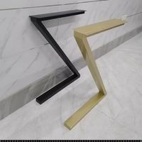 Nouvelles Pieds de Table en Fer en Forme de Z Modernes et Améliorés, Tube Carré Robuste 3*6cm, Personnalisables pour Table à Manger et Salon