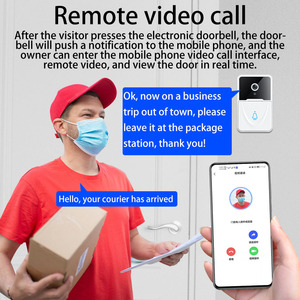 Cloches de porte avec caméra Vidéophone Appartements Homekit Sonnette de porte Appartements Wifi Sonnette de porte avec carillon - Product Image 4