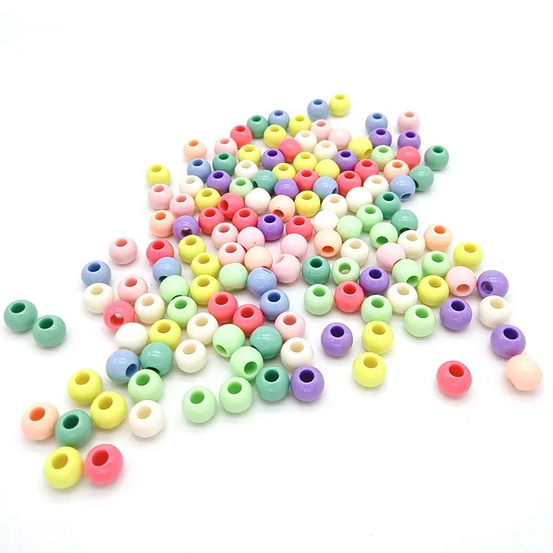 Extensions de cheveux avec perles en plastique acrylique, bijoux pour la coiffure, vente en gros, 10mm, couleur bonbon, livraison gratuite