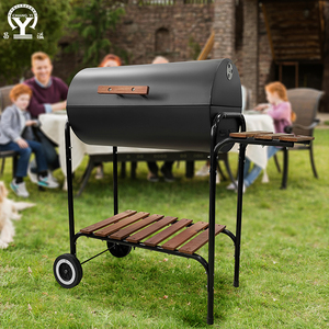 OEM Lüks Dumansız Açık Hava Ağır Hizmet Tipi Metal Kömürlü Barbekü Izgarası Tekerlekli Portatif Barbekü Ocak - Product Image 5