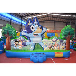 Château gonflable de grande taille en PVC pour enfants, location de fête commerciale, aire de jeux gonflable avec toboggan - Product Image 1