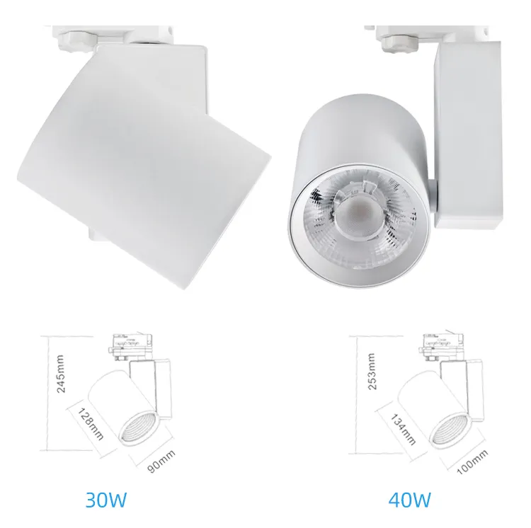 Ronse 3800lm Nhà Máy Giá Trắng COB Theo Dõi LED Sản Phẩm Mới Siêu Sáng 40W 45W Cà Phê Cửa Hàng Showroom Đường Sắt Trong Nhà Spotlight